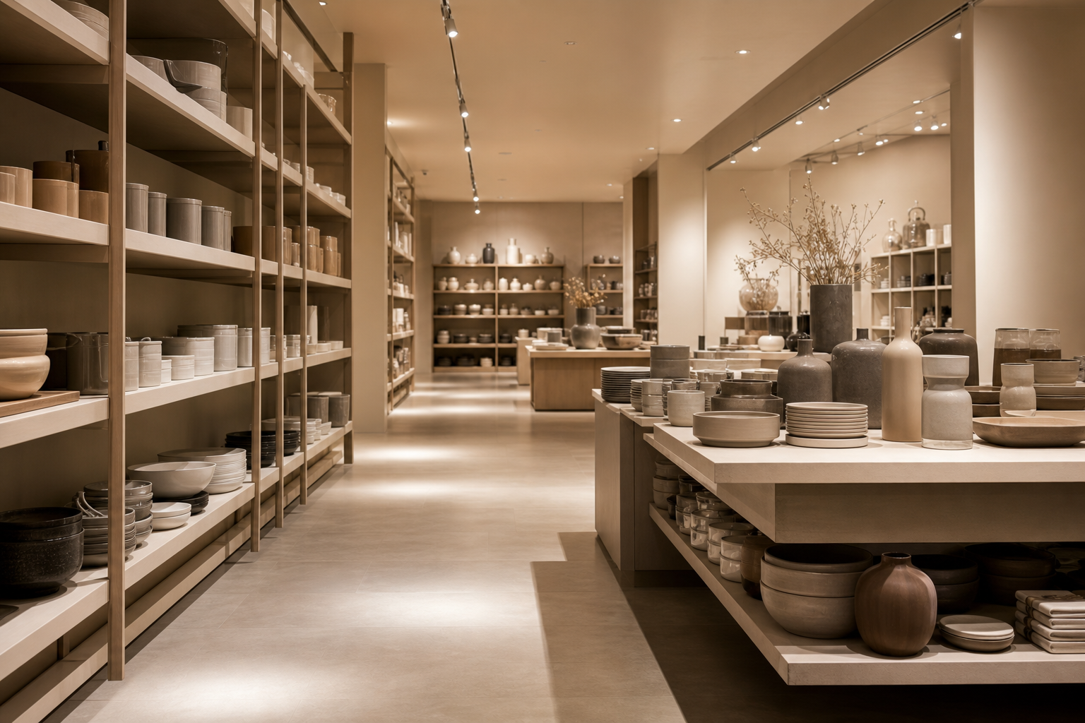 Beige Store Interior