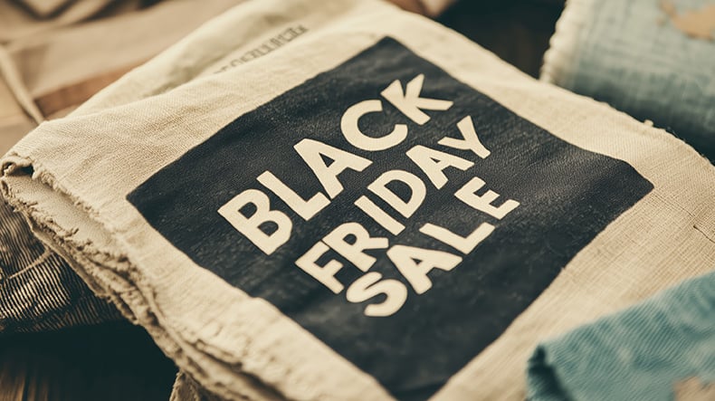 print marketing on cloth black friday catalog
