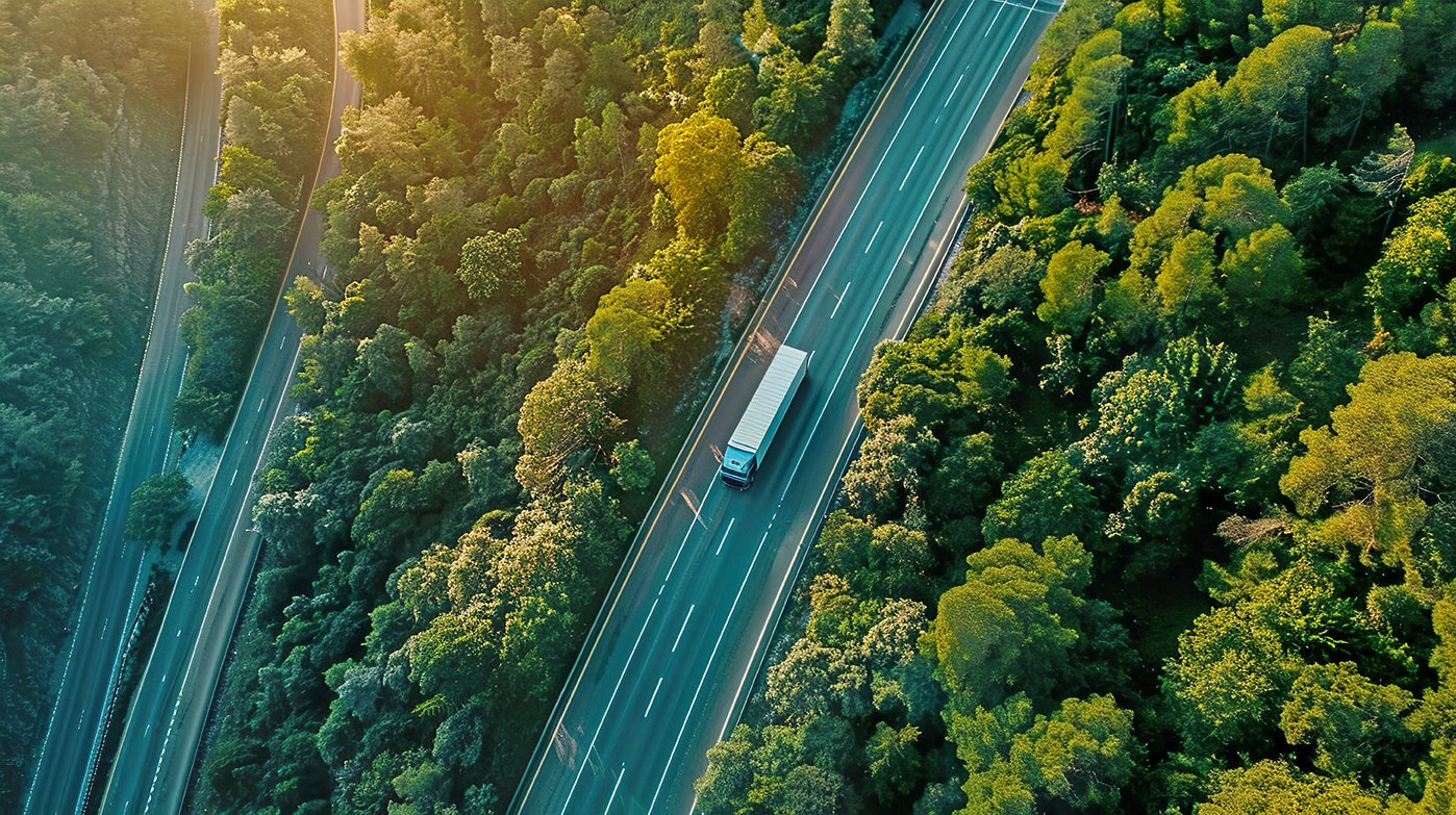 Green logistics company optimizing transportation routes for fuel effeciency