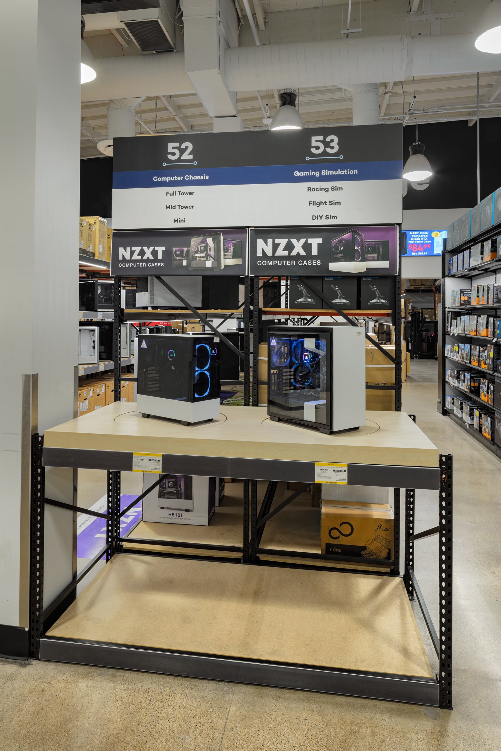 Micro Center Aisle Marker Wayfinding