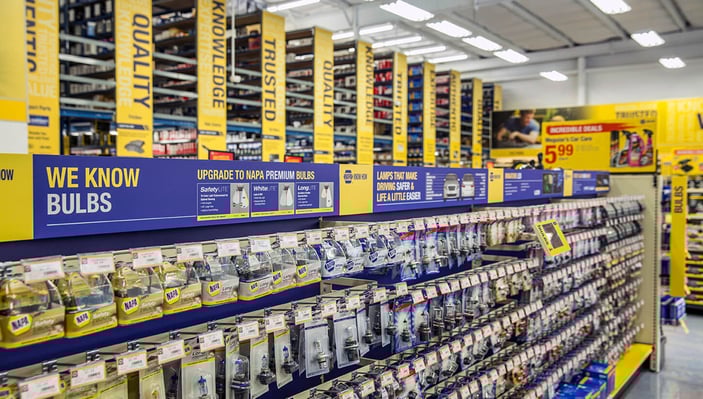 NAPA Aisle Markers signage