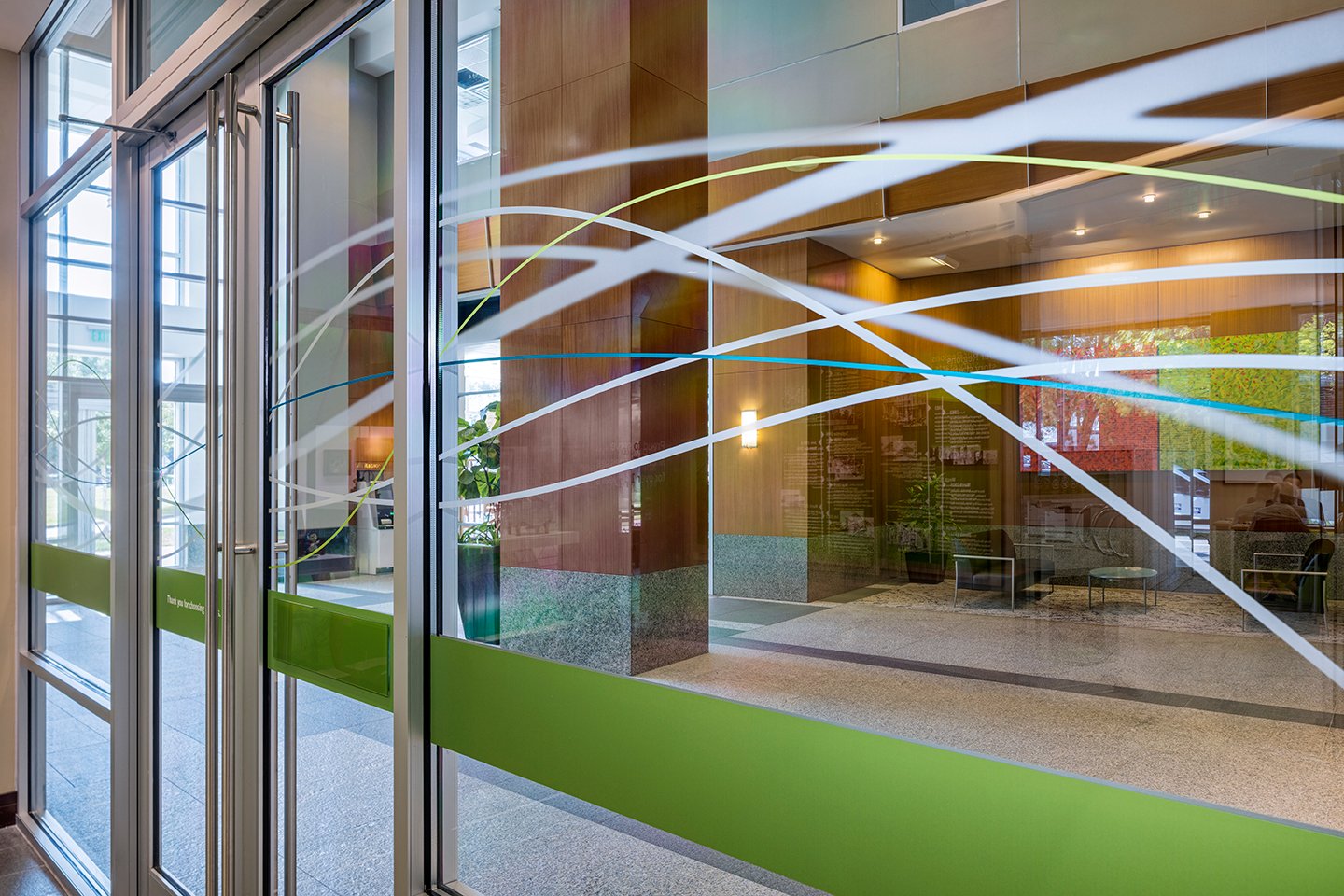 REGION MUSIC ROW MASONRY detail graphic privacy vinyl