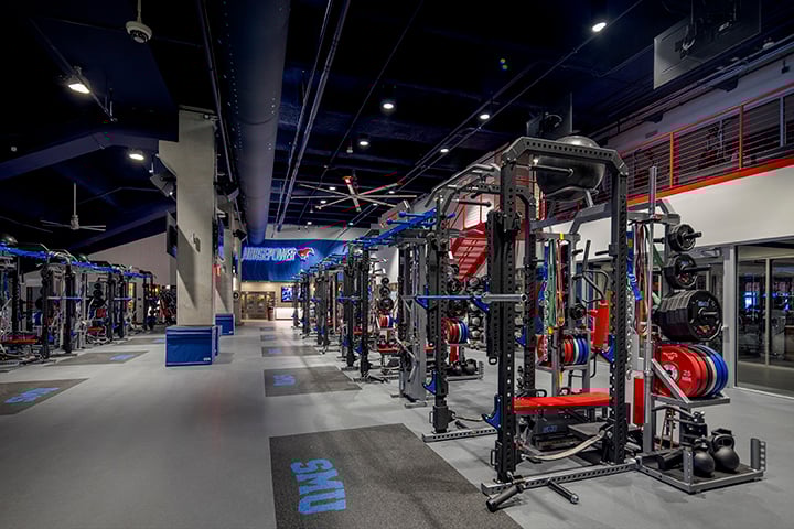 Gary weber smu football gym end zone dimensional letters signage