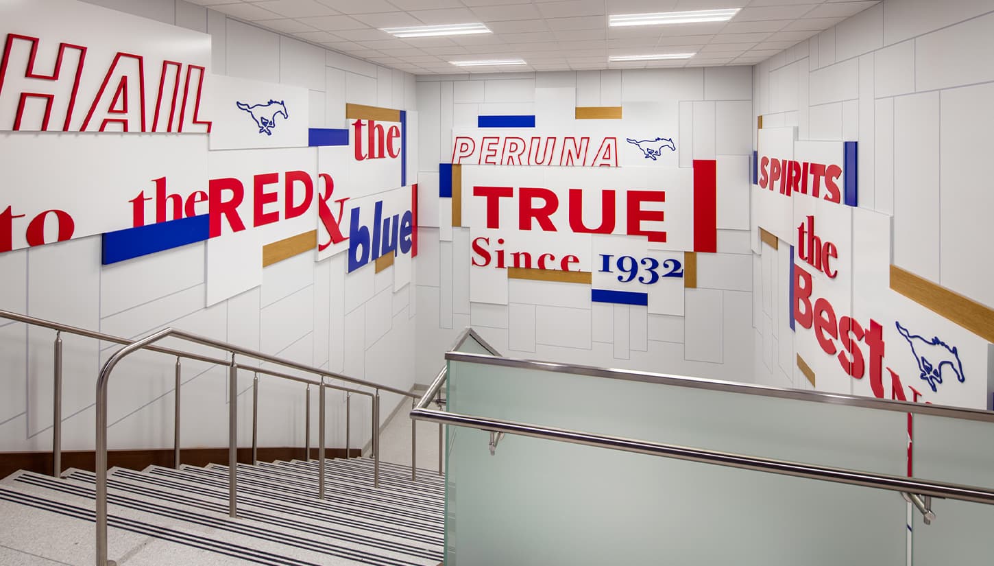SMU Hughes-Trigg Student Center stairway