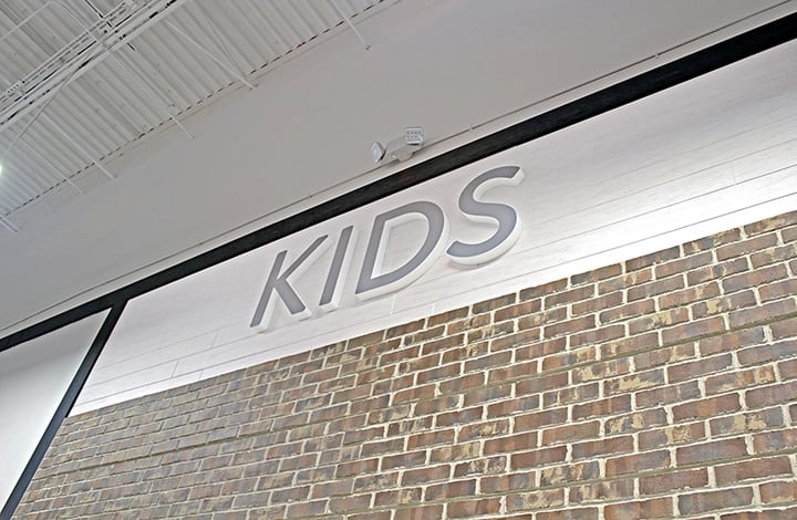 Shoe Station Kids Overhead signage