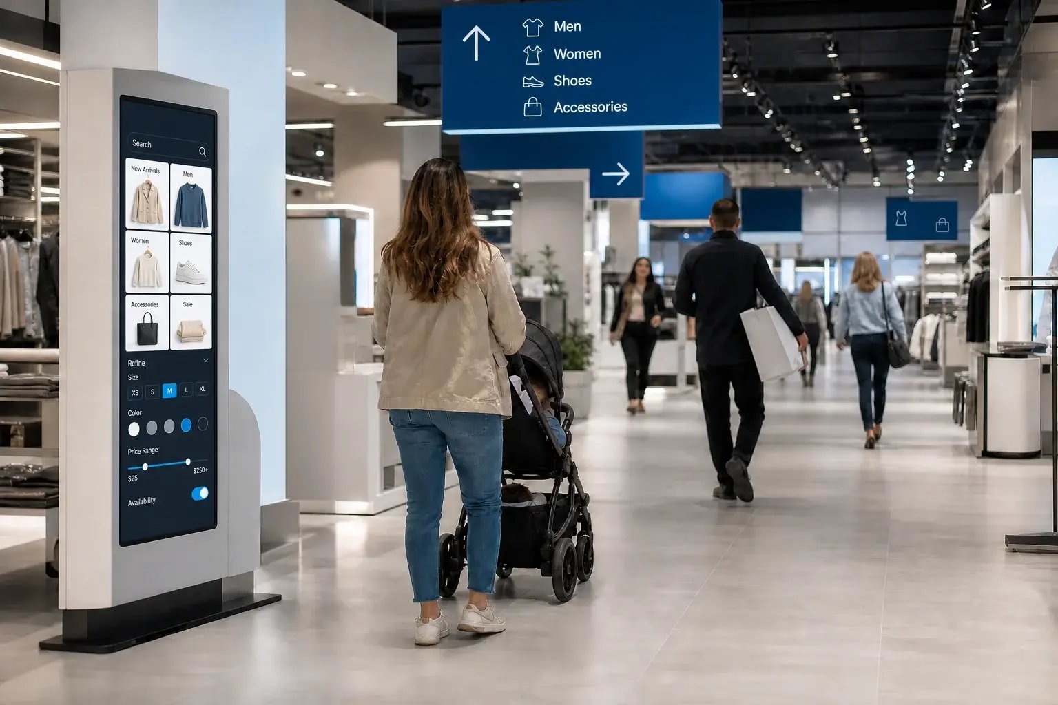 Interactive Digital Shopping Display In Supermarket copy