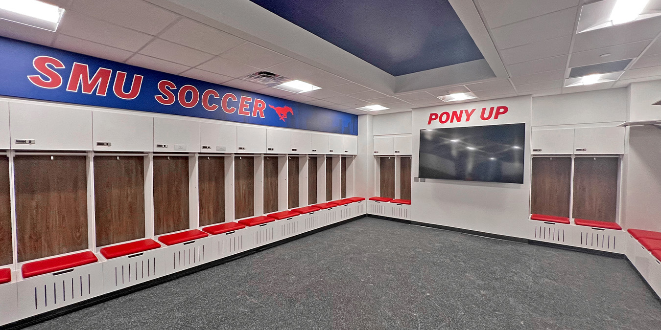smu women's soccer locker room college campus facilities 