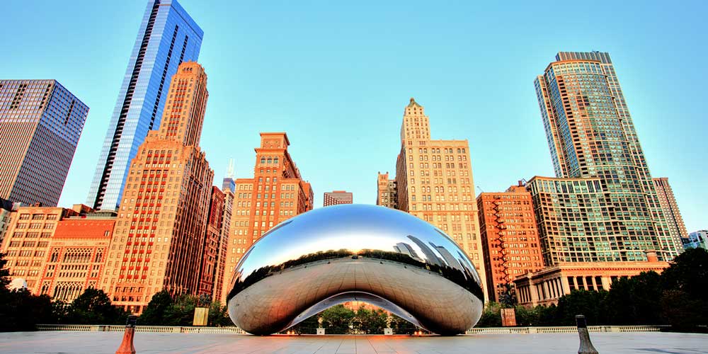 Restaurant Point East 2021 Cloud Gate Chicago Magnificent Mile City Skyline