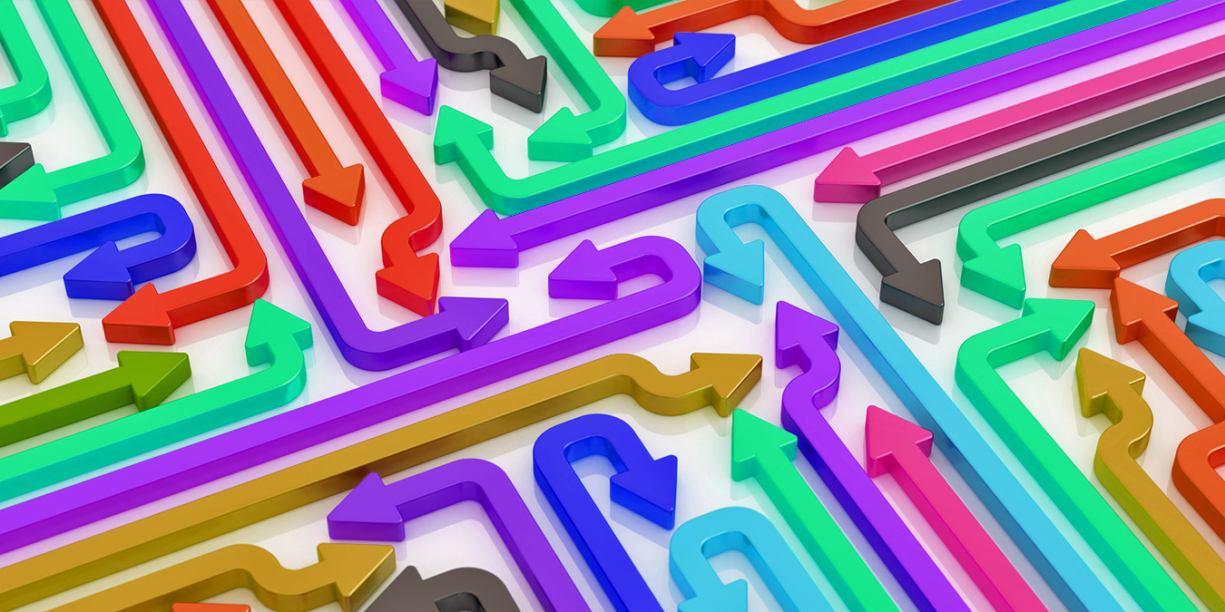 color abstract 3d arrows