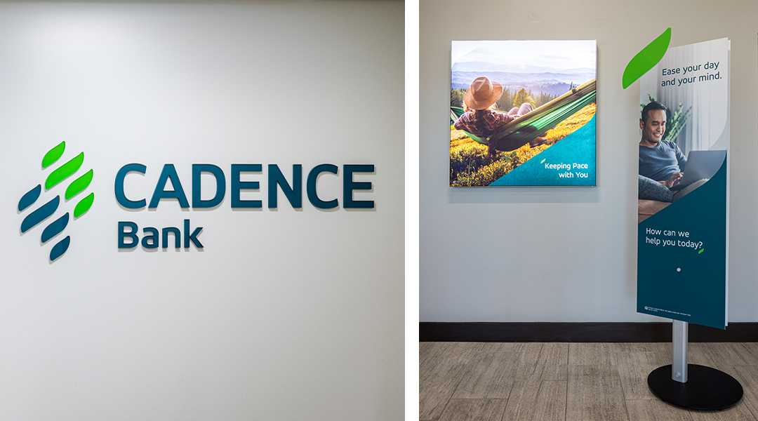 backlit and 3D signage for a bank rebrand