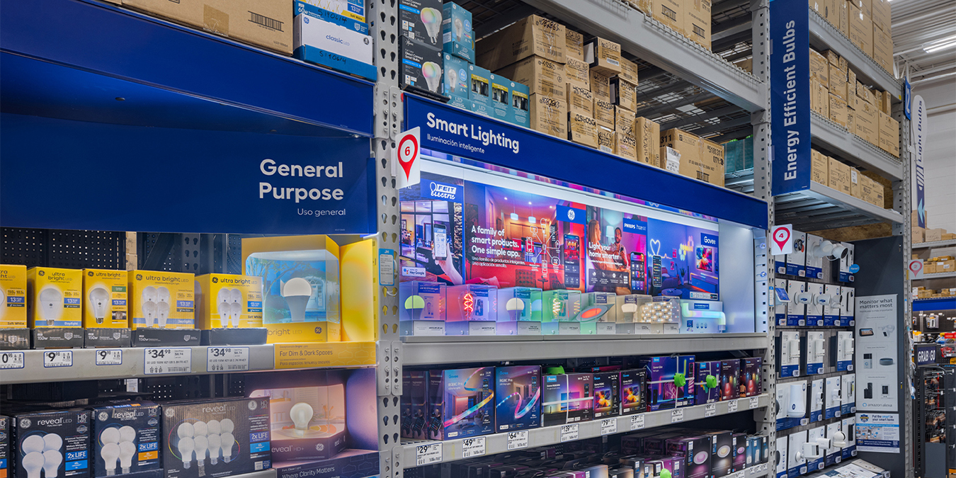 Lowes Smart Lighting Fixture Retail Aisle Rollout Lowes Smart Lighting Fixture Retail Aisle Rollout